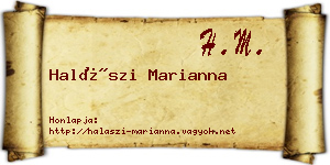 Halászi Marianna névjegykártya