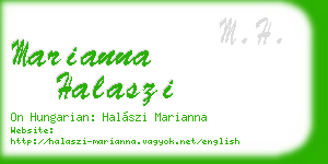 marianna halaszi business card